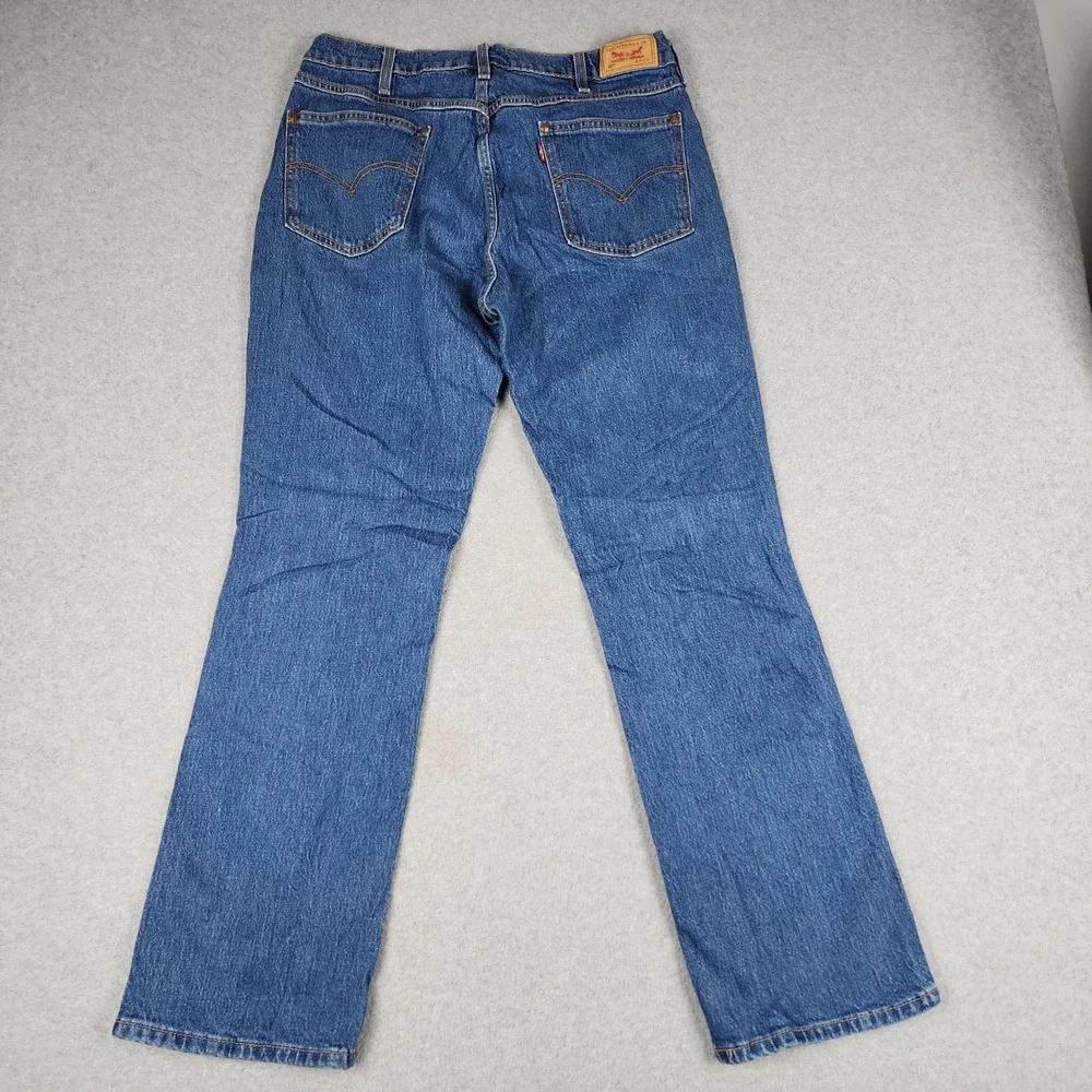 Levi's 537 Western Bootcut Jeans Mens 33x32 Blue Denim Mid Rise Rugged Straight